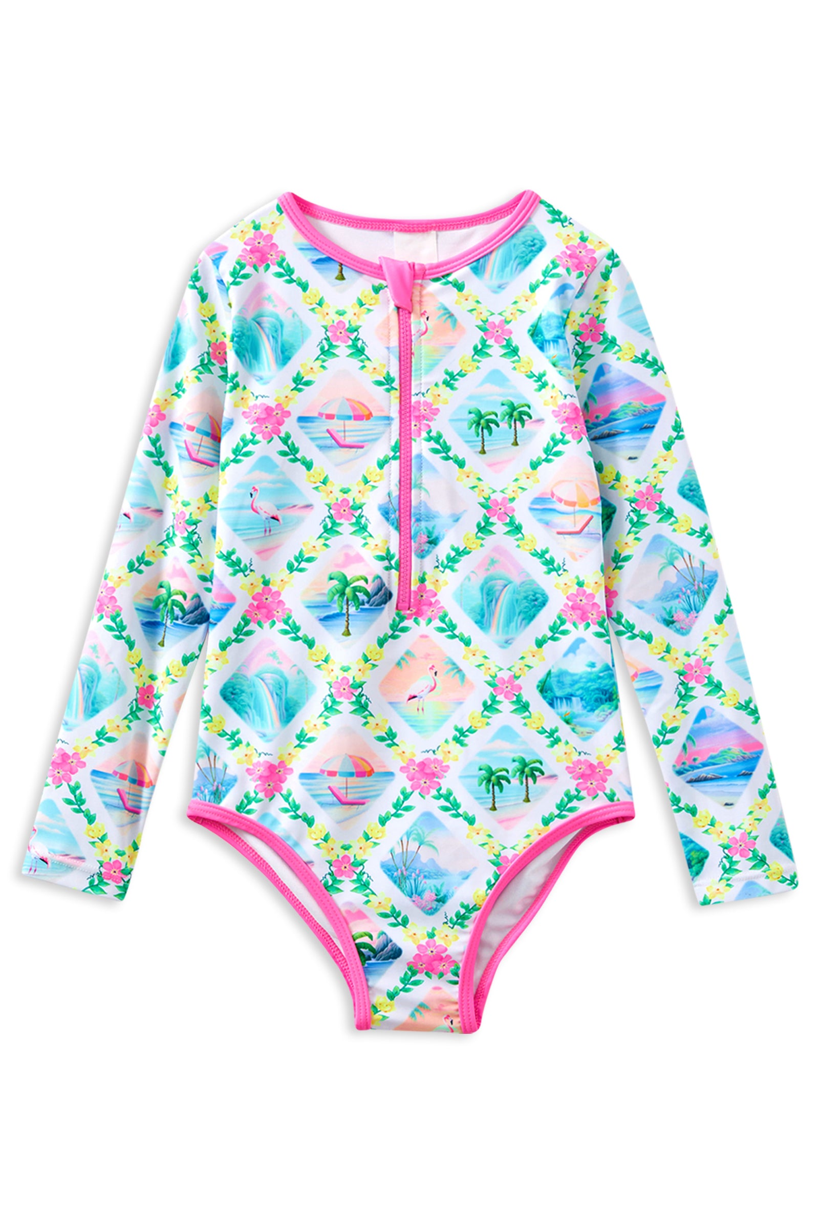 Aloha Long Sleeve Swimsuit