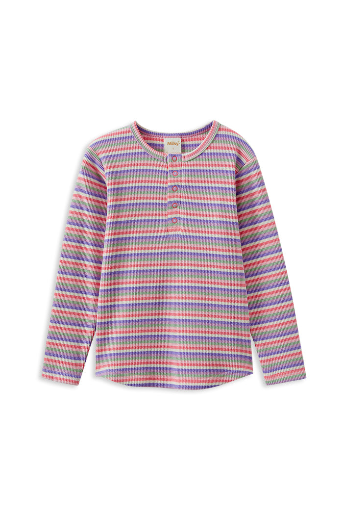 Stripe Waffle Henley