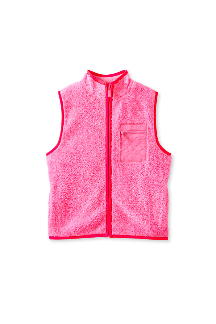 Bubblegum Sherpa Vest