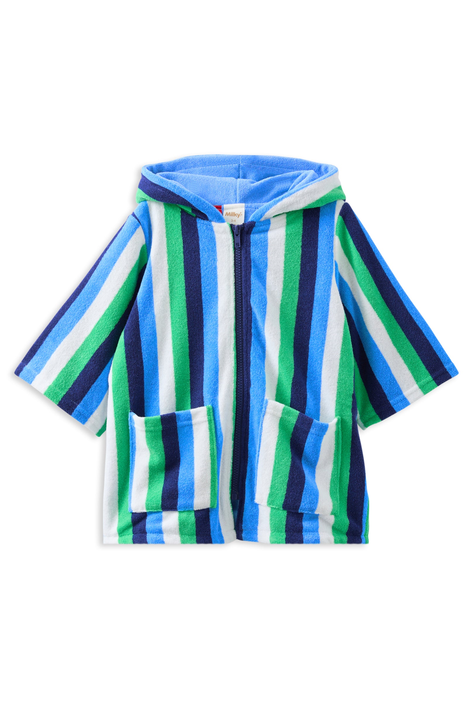Stripe Terry Towelling Cover Up