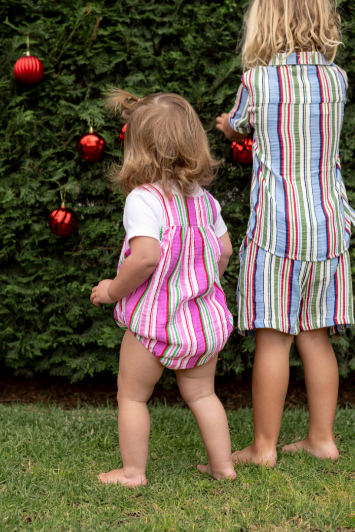Crinkle Stripe Short