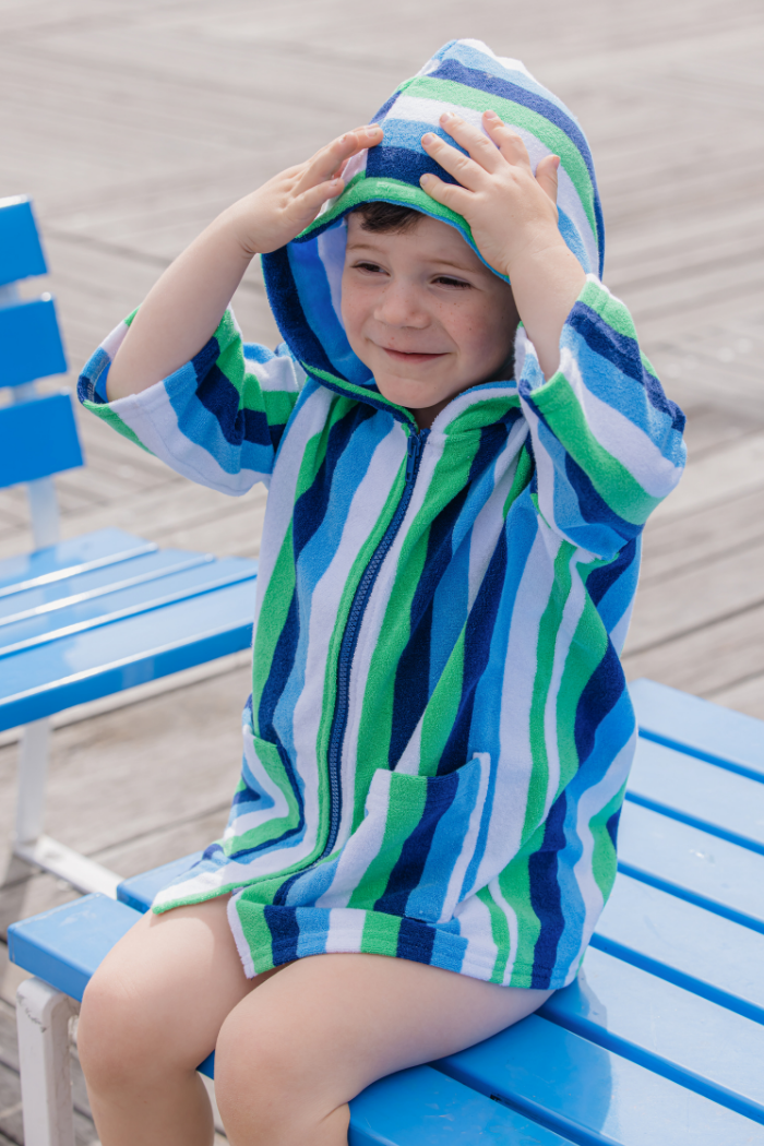 Stripe Terry Towelling Cover Up
