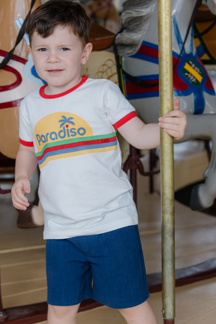 Navy Fleece Short