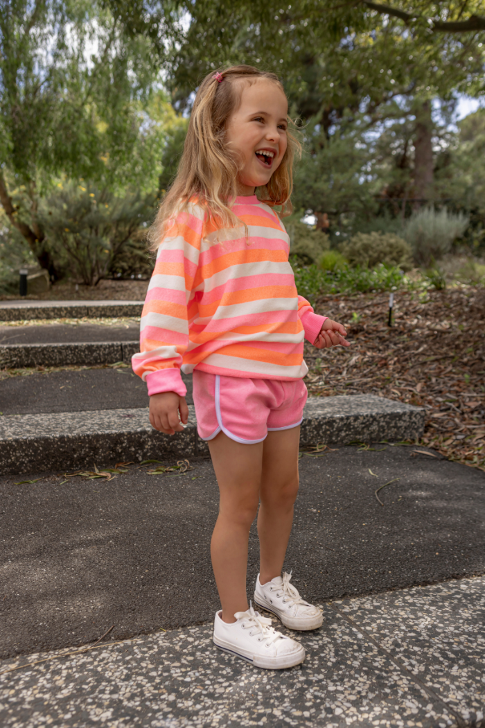 Super Pink Terry Towelling Short