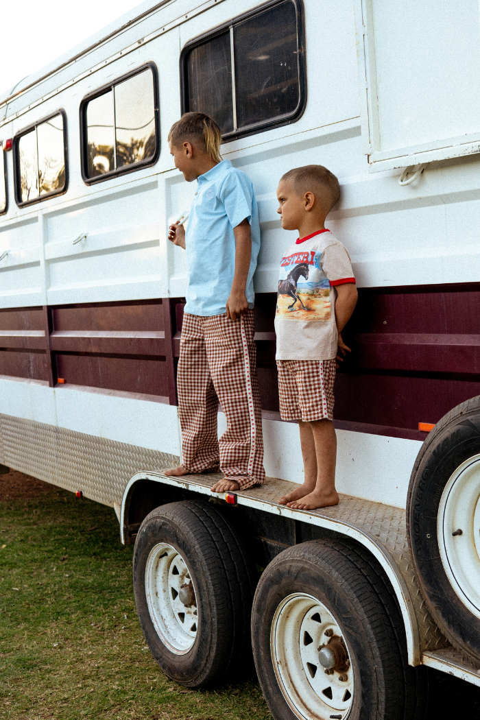 Western Check Short