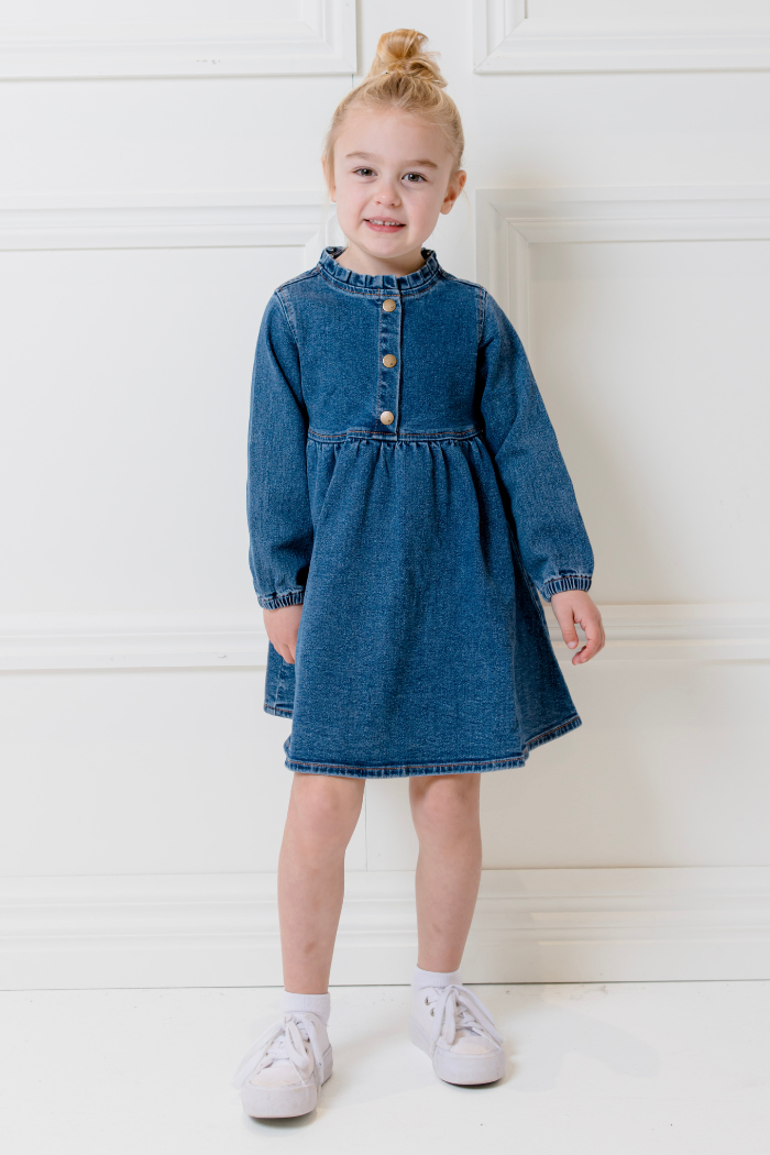 Mid Wash Denim Dress