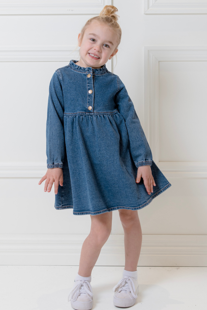 Mid Wash Denim Dress