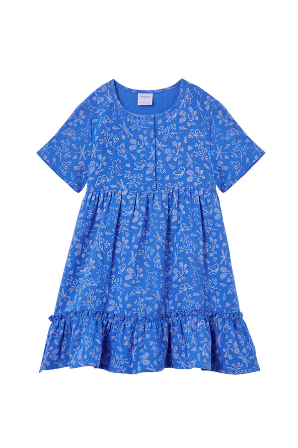 Dragonfly Crinkle Cotton Dress