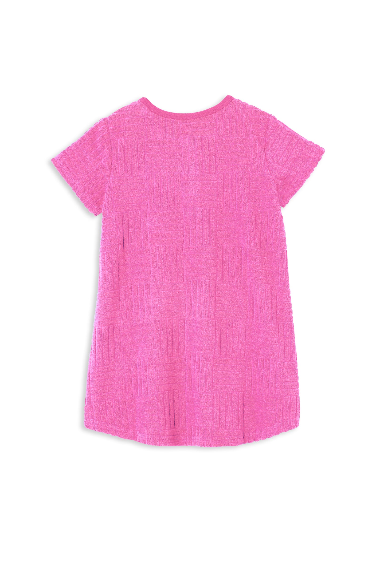 Check Pink Terry Towelling Dress