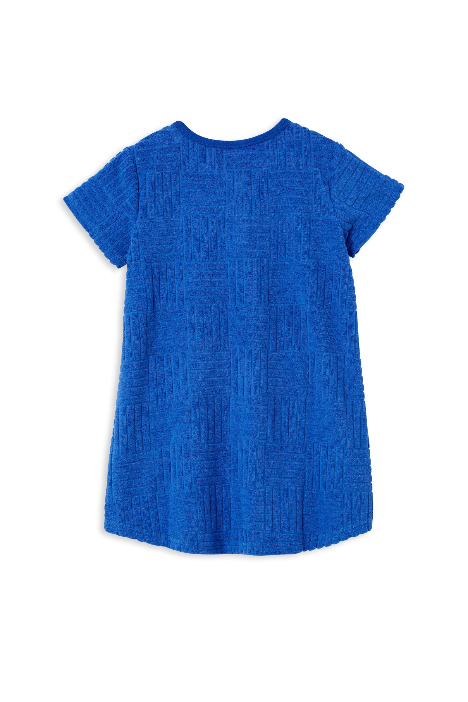 Check Cobalt Terry Towelling Dress