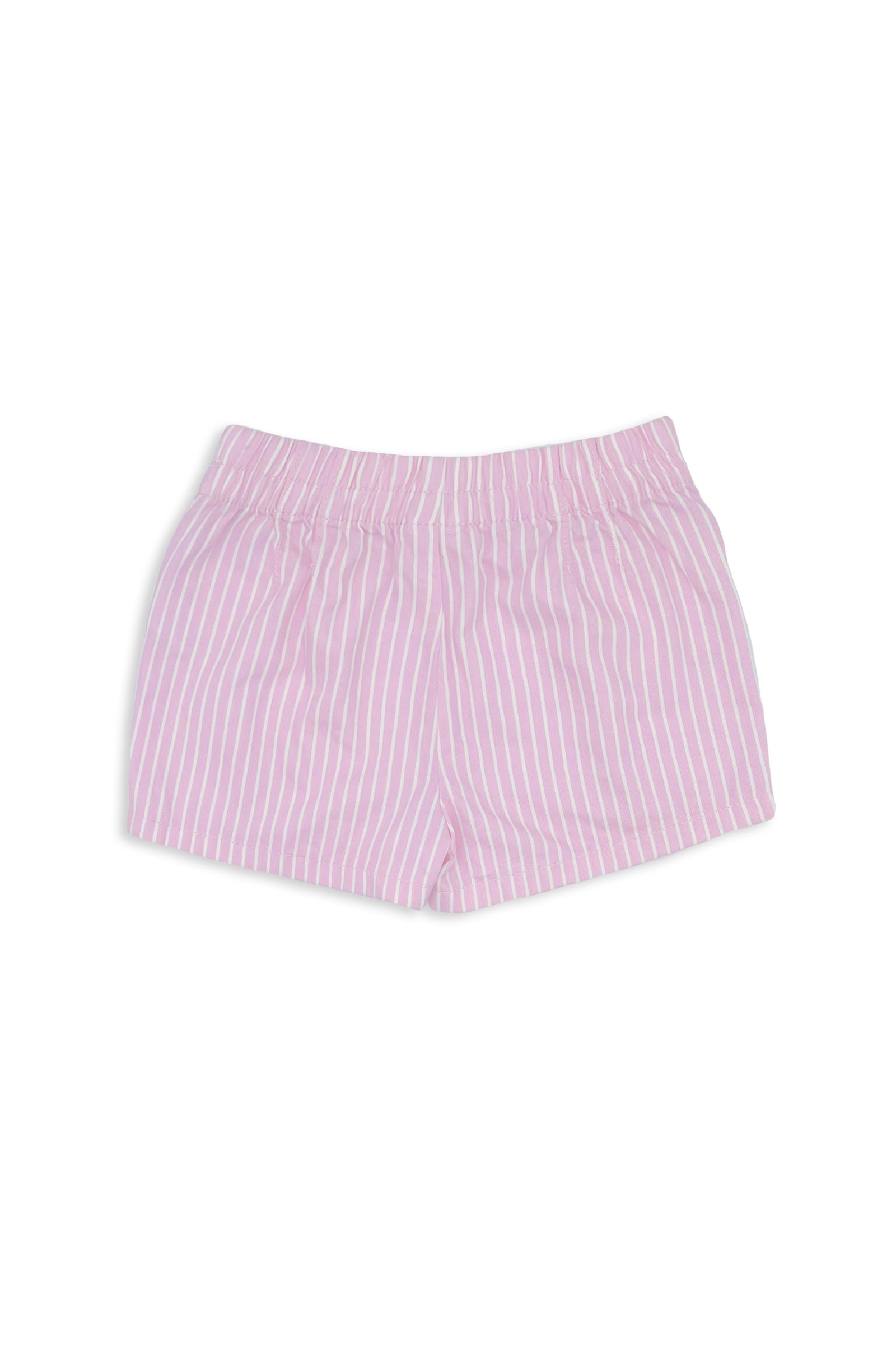 Pink and white striped shorts best sale