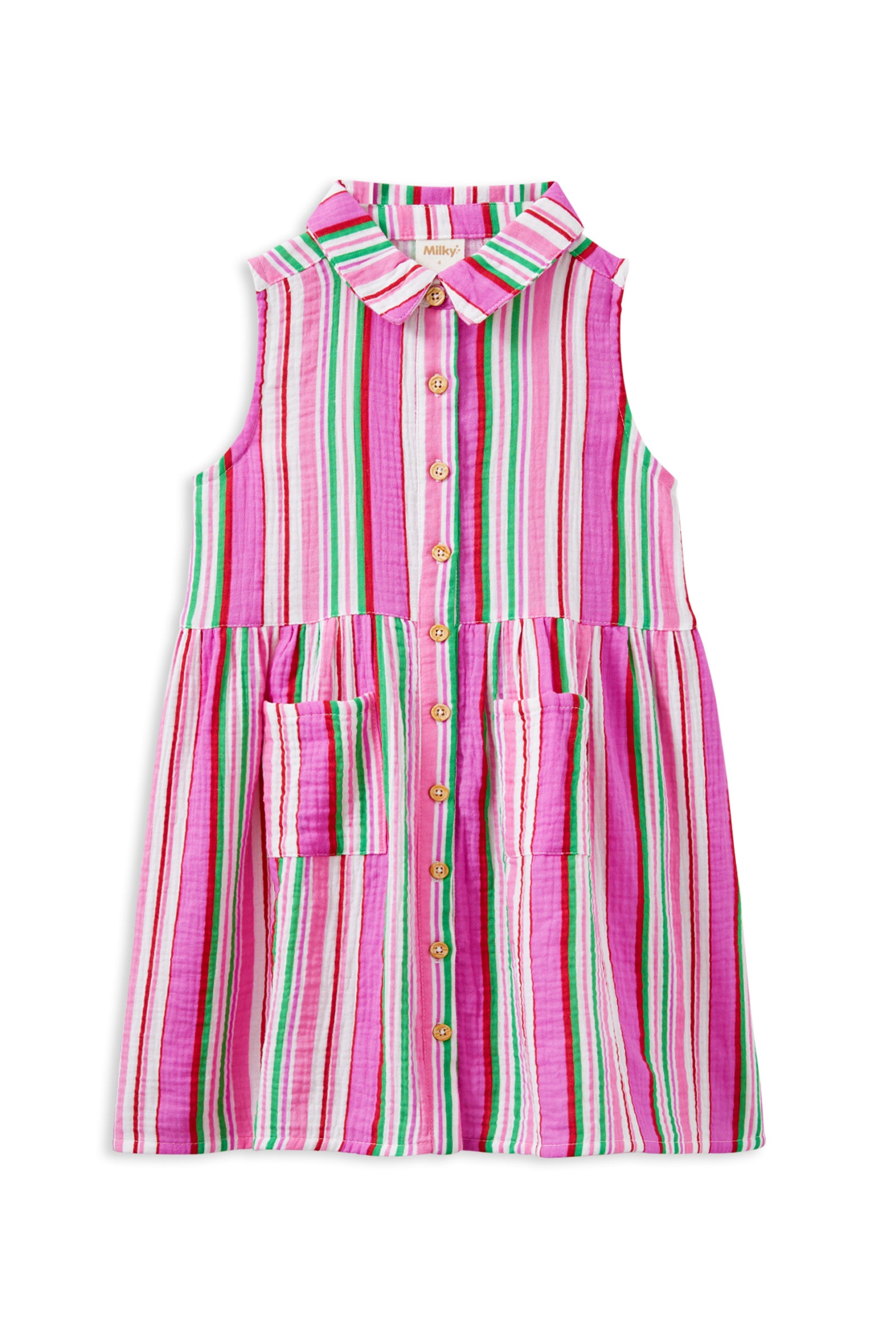 Crinkle Stripe Dress