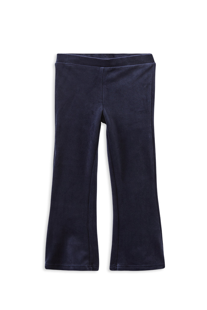 Navy Velour Flares