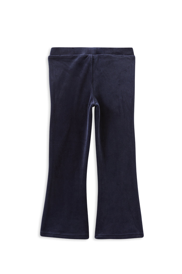 Navy Velour Flares