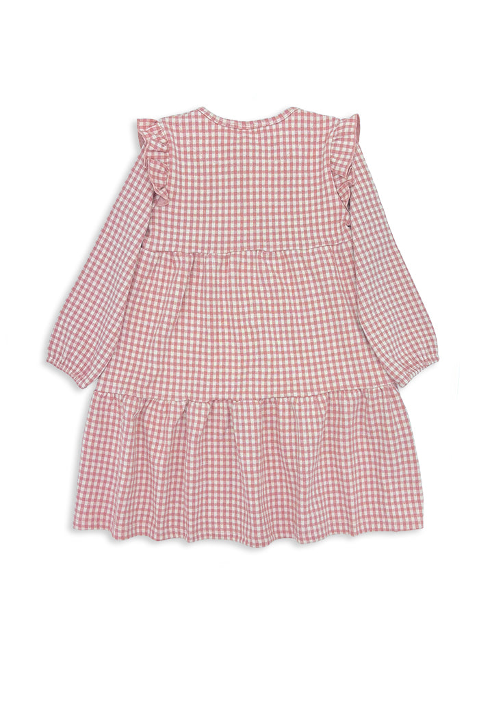 Rose Check Frill Dress