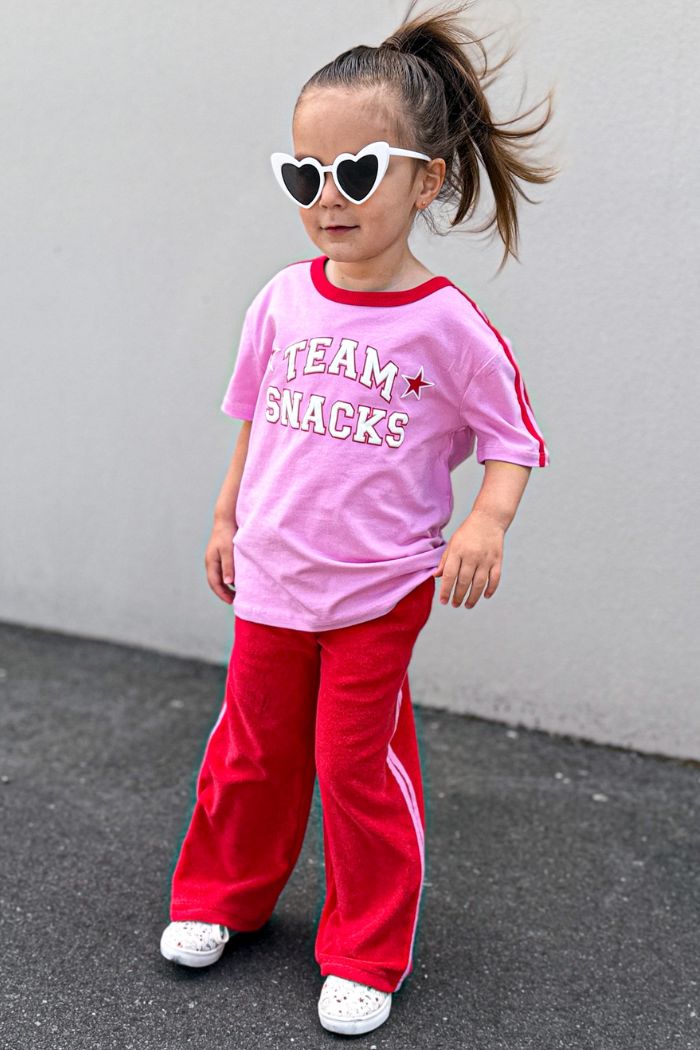 Lulu Towelling Pant Red