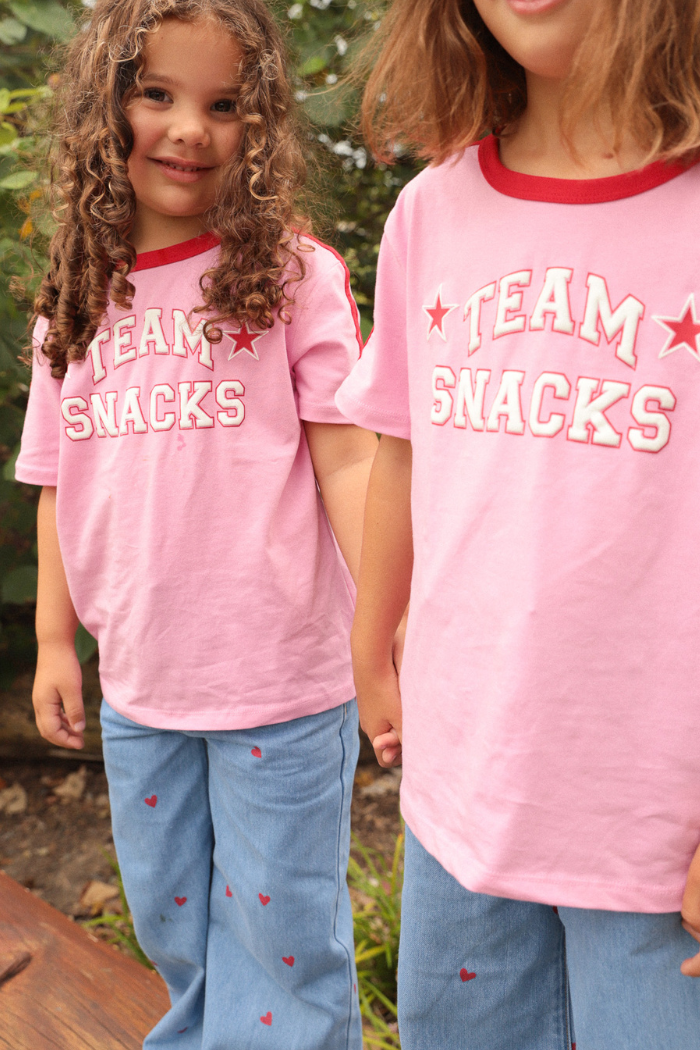 Team Snacks Tee Pink - Kids