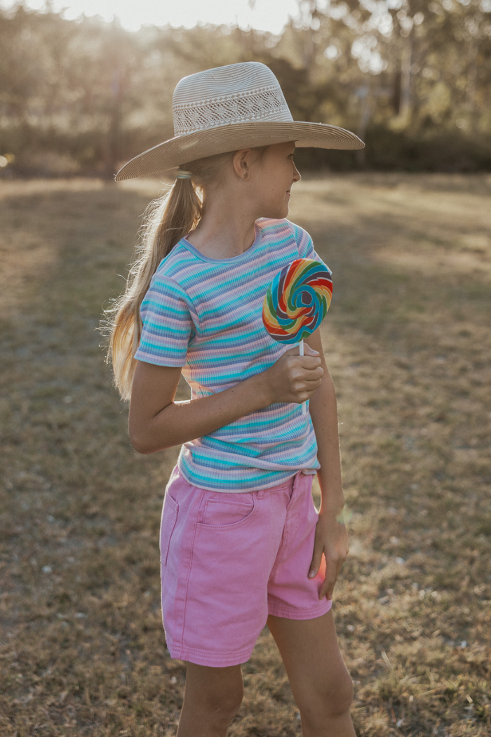 Pink Twill Short