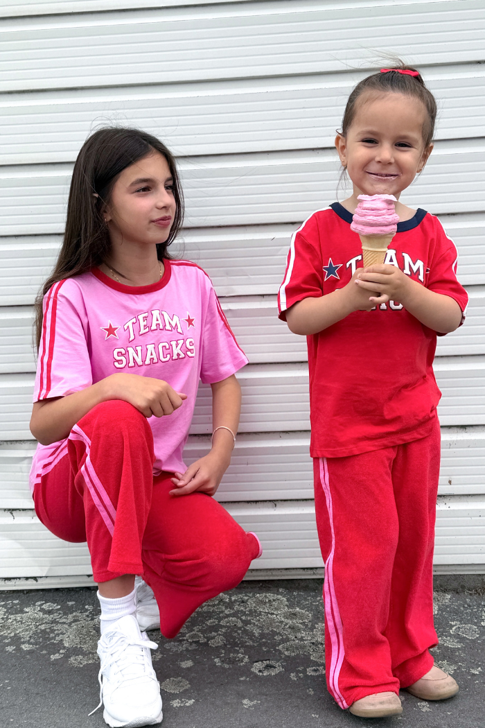 Team Snacks Tee Pink - Kids