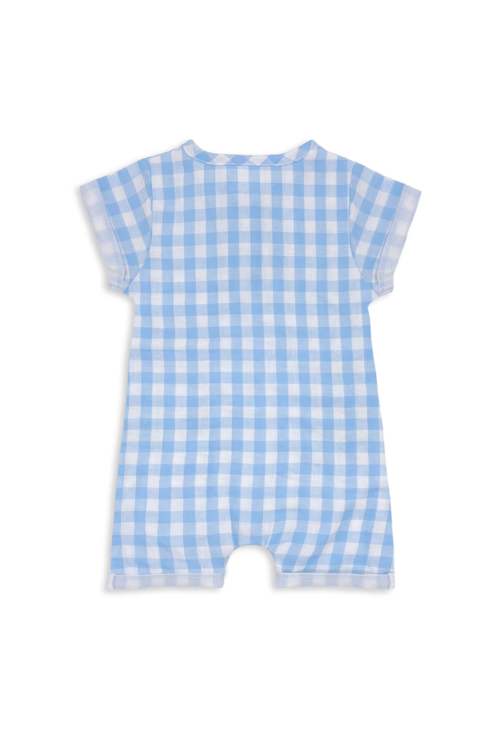 Blue Check Romper