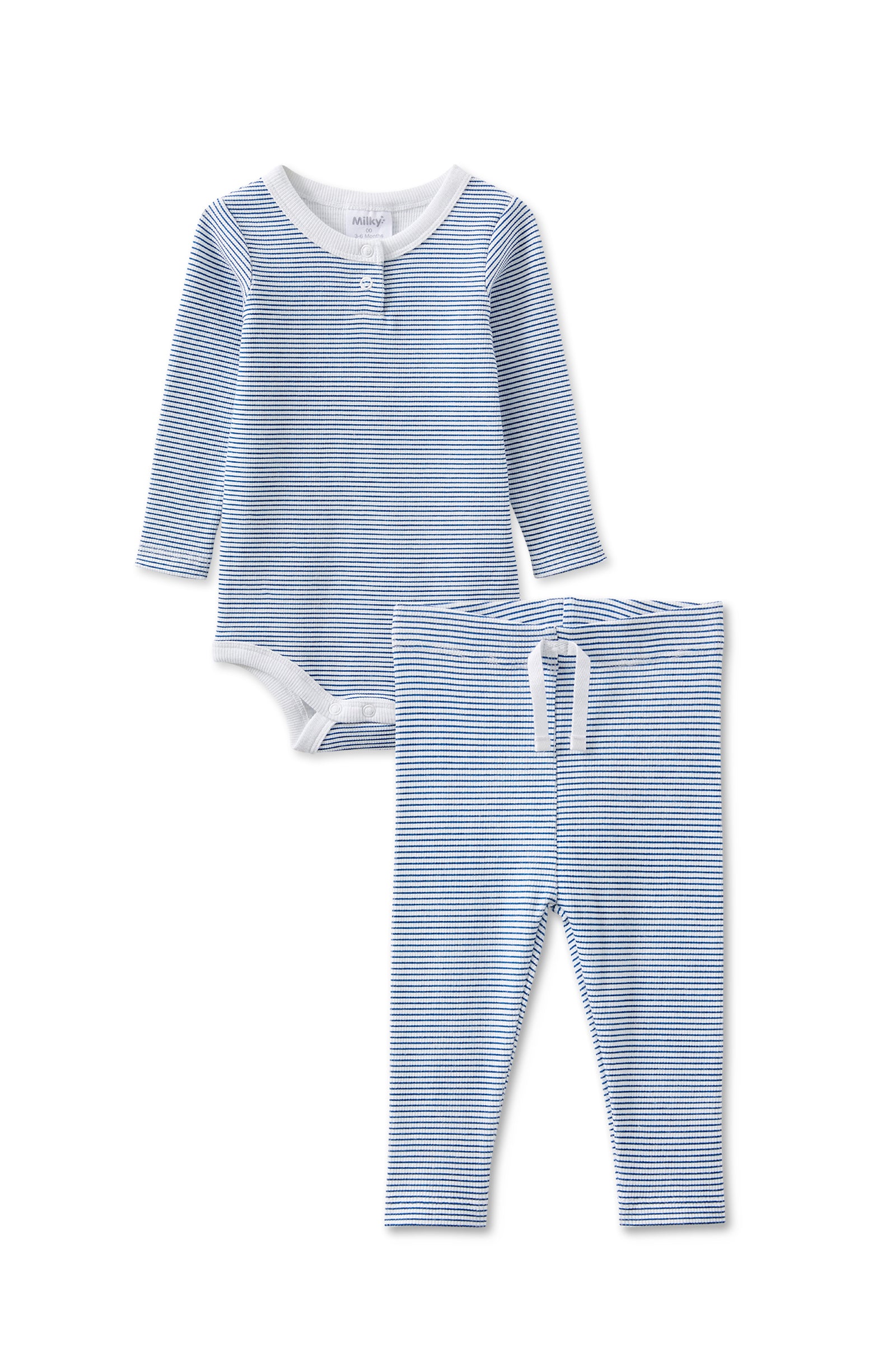 Blue Stripe Baby Set