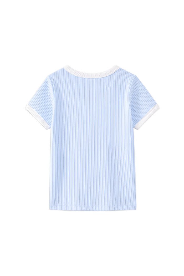Ice Blue Rib Tee