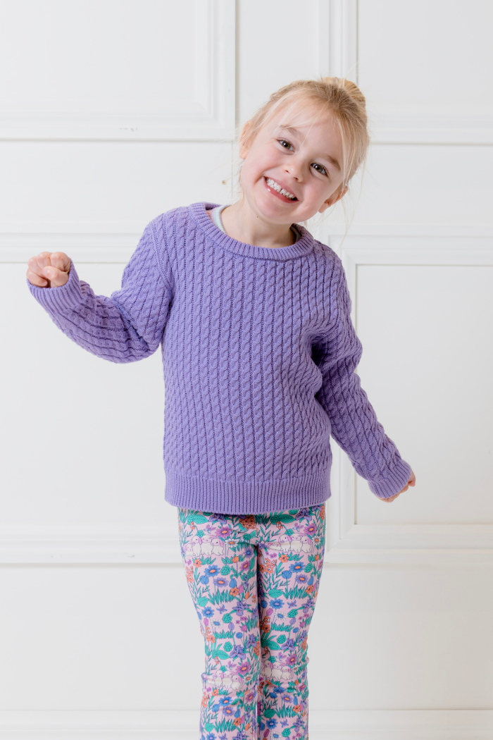 Lilac Cable Knit Jumper