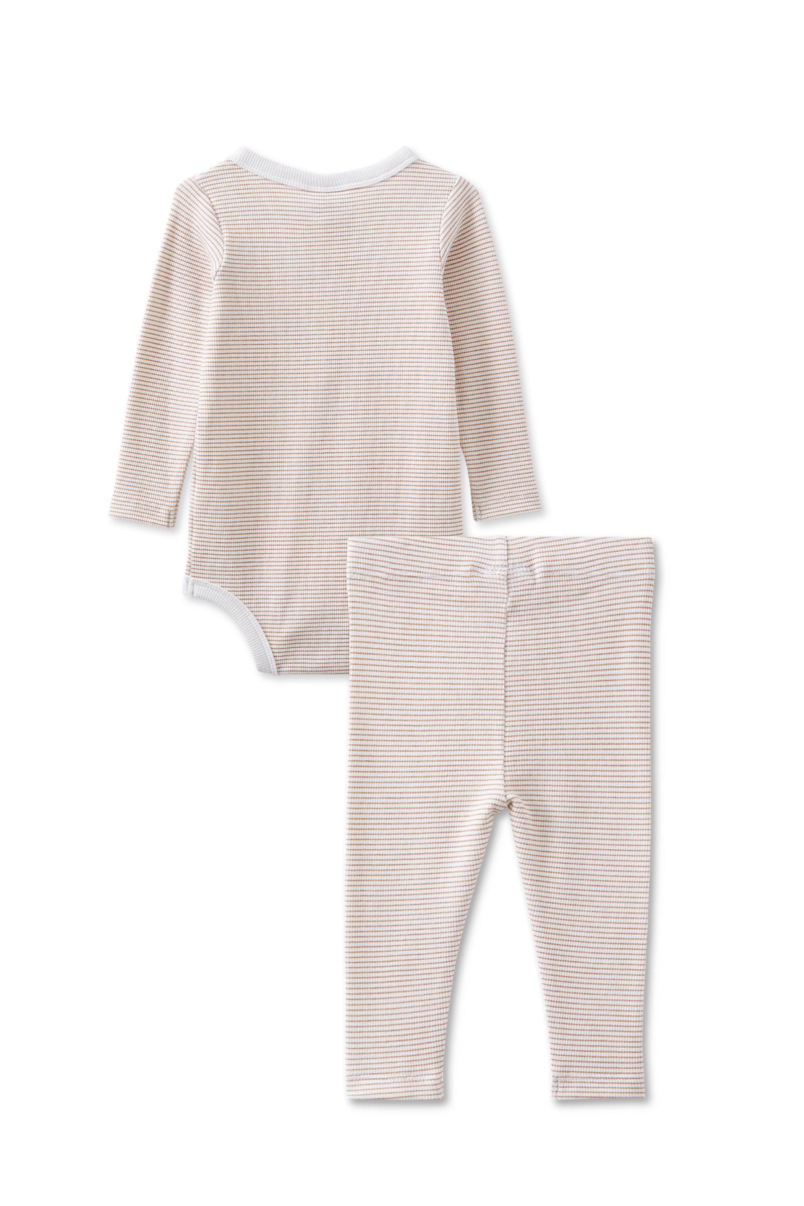 Mocha Stripe Baby Set