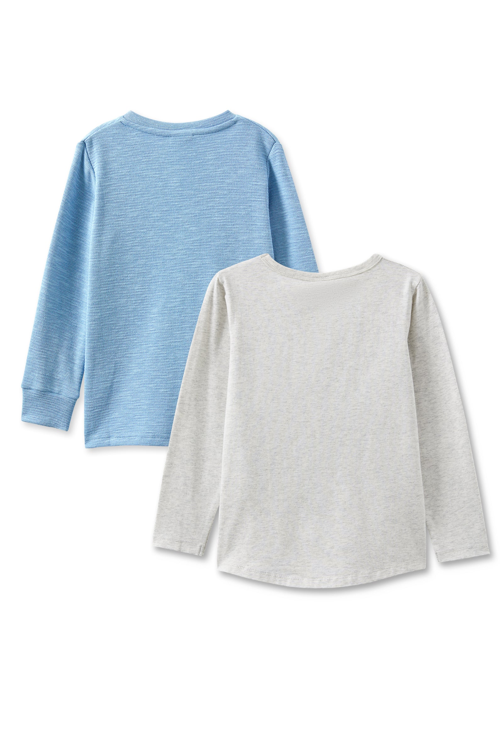 Moto & Pale Blue Henley 2 Pack