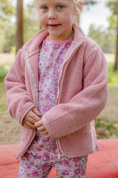 Girls Sherpa Jacket - Cream