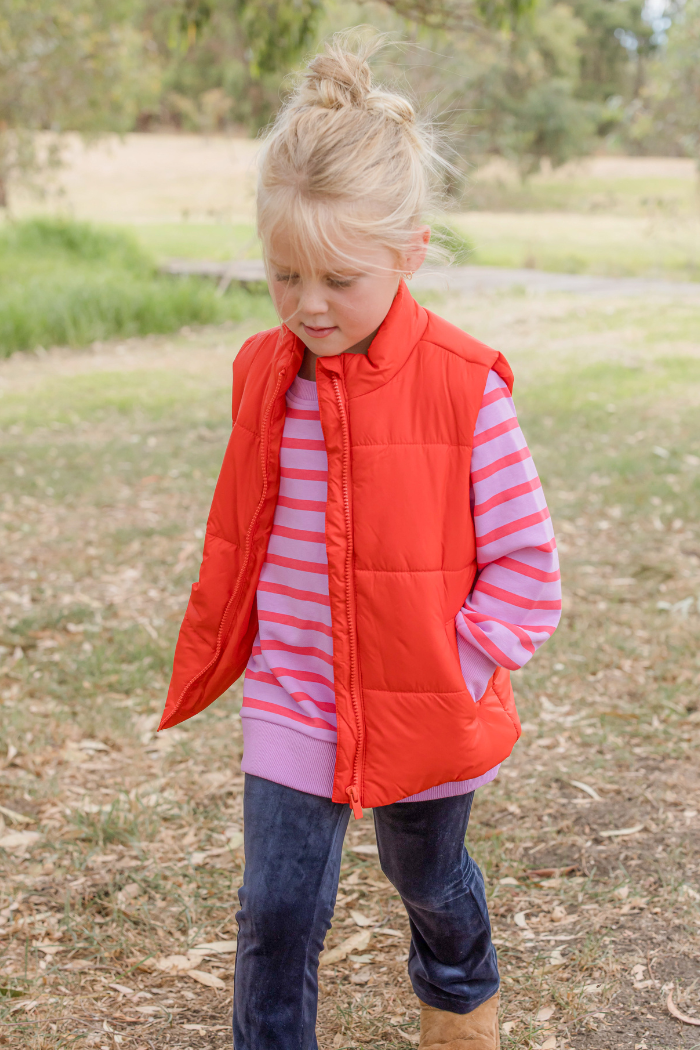 Red Crush Puffer Vest