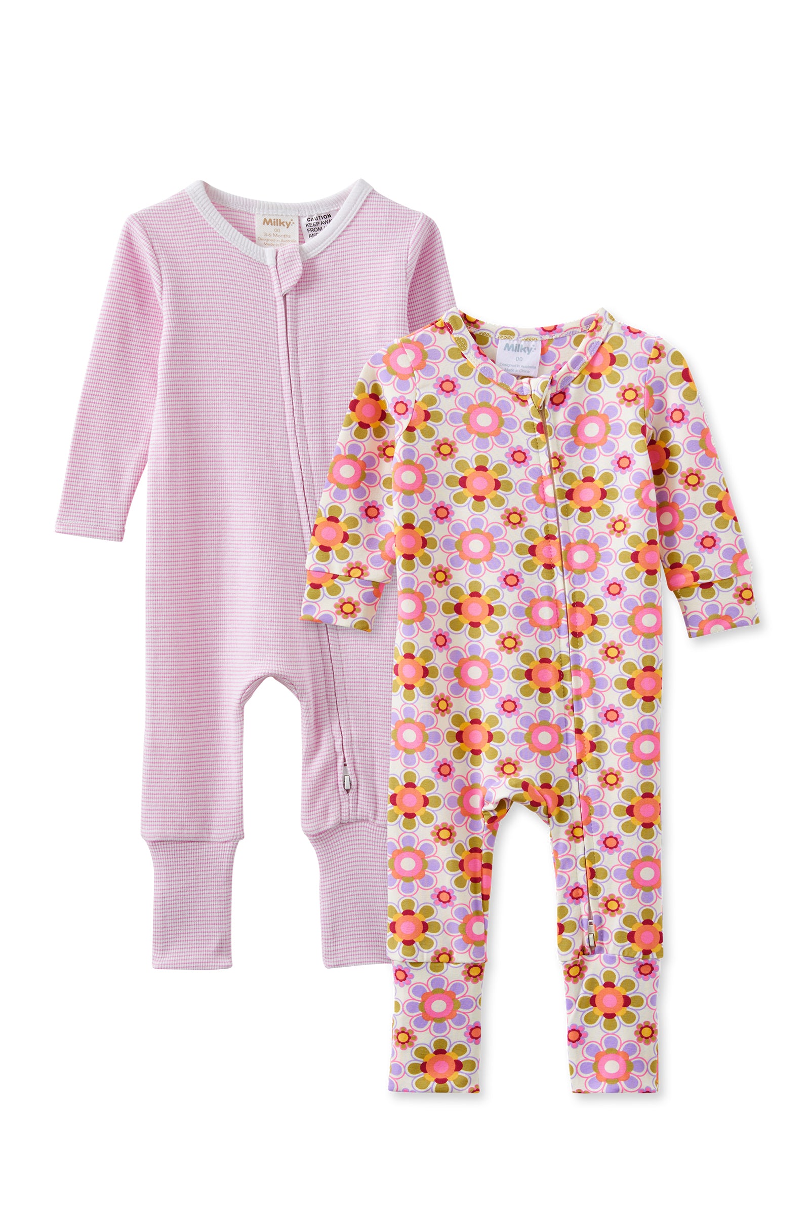 Sorbet Retro Romper 2 Pack
