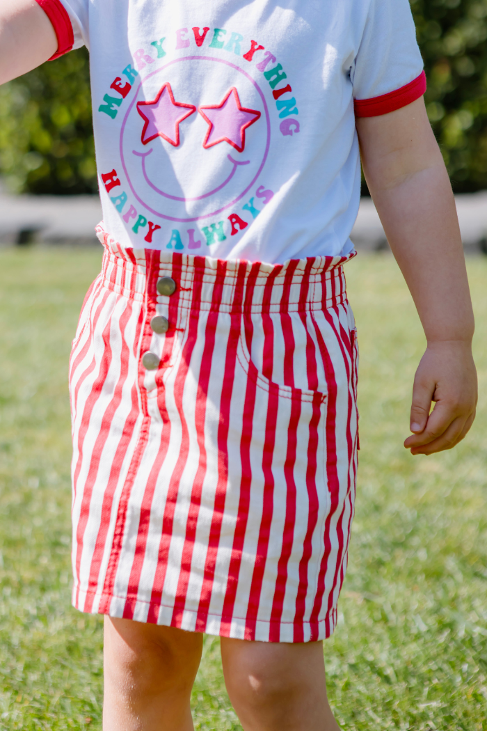 Red Stripe Skirt