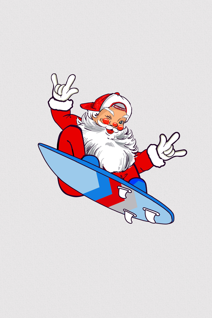 Surfing Santa Tee