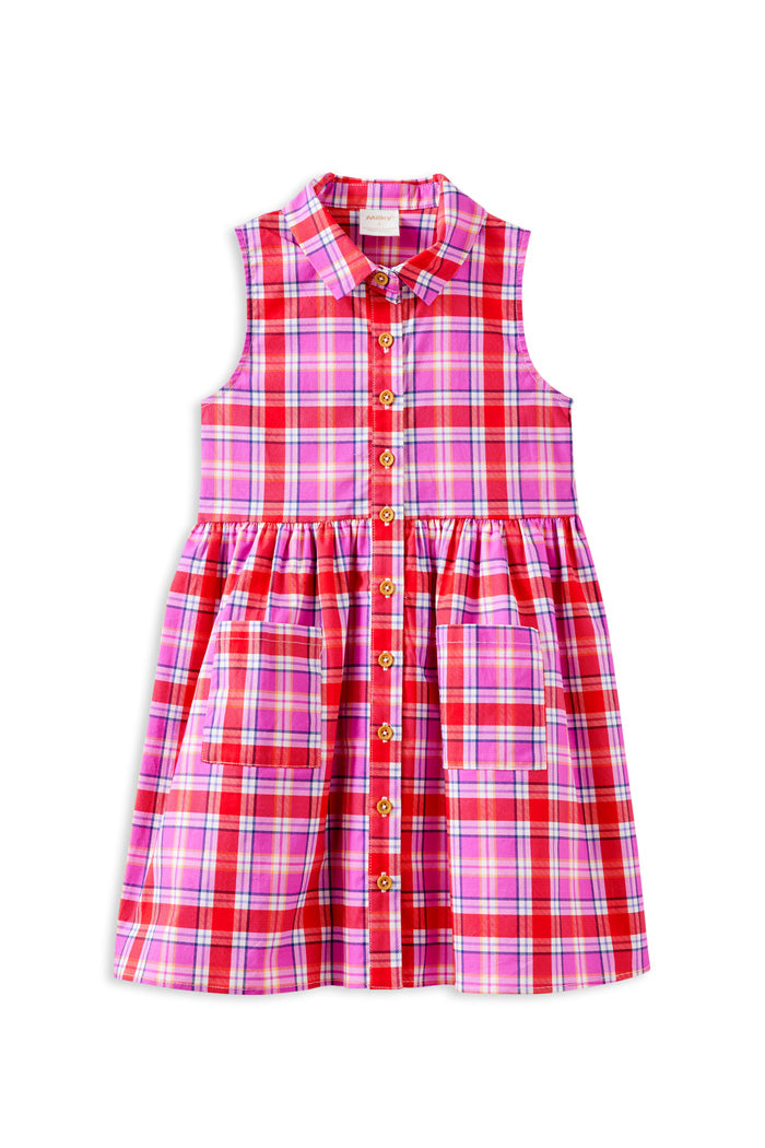 Sunset Plaid Check Dress