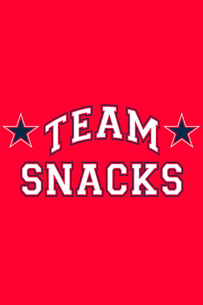 Team Snacks Tee Red - Adults