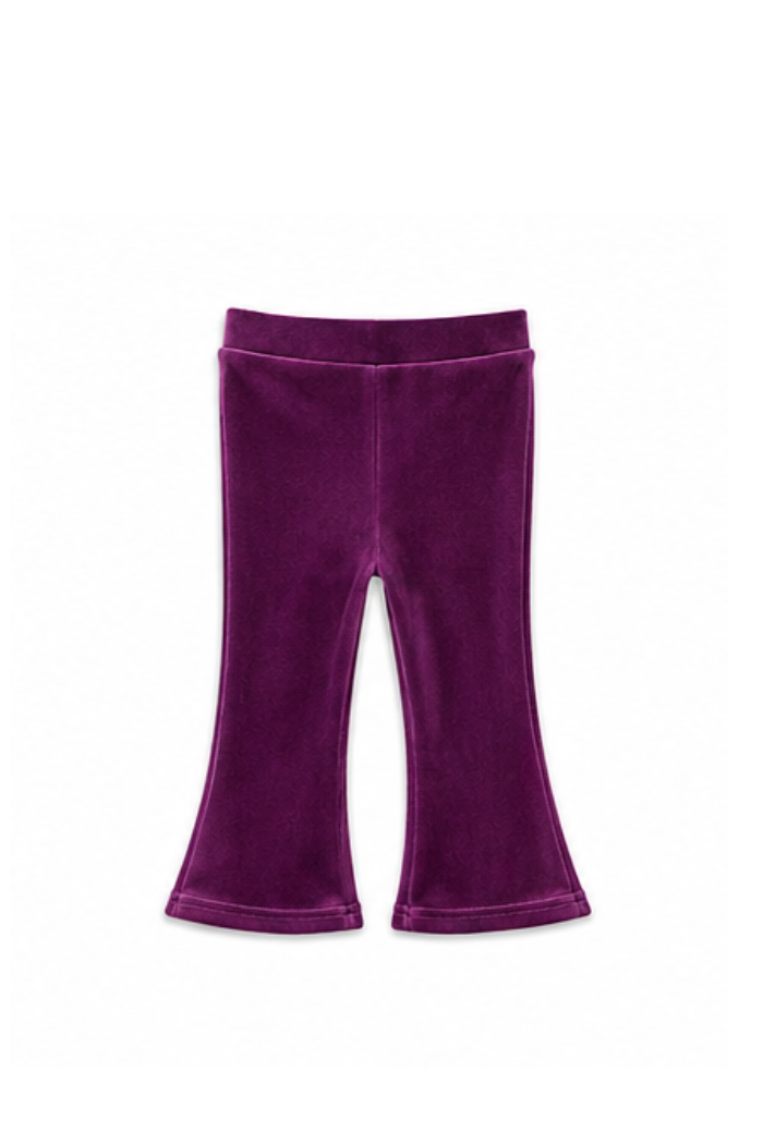 Berry Velour Flares - Baby