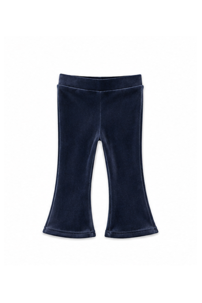 Navy Velour Flares - Baby