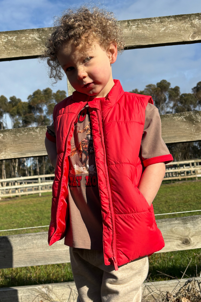 Red Crush Puffer Vest