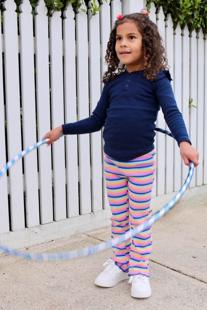 Multi Stripe Flare Legging