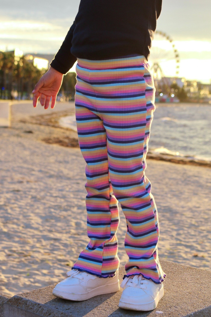 Multi Stripe Flare Legging