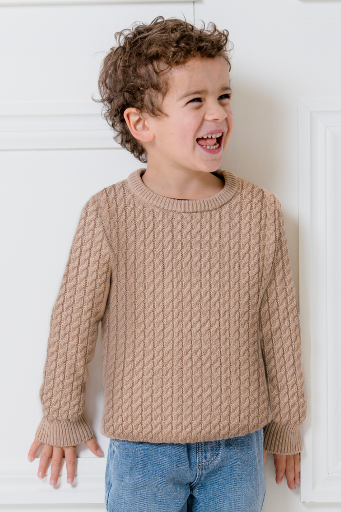 Mocha Cable Knit Jumper