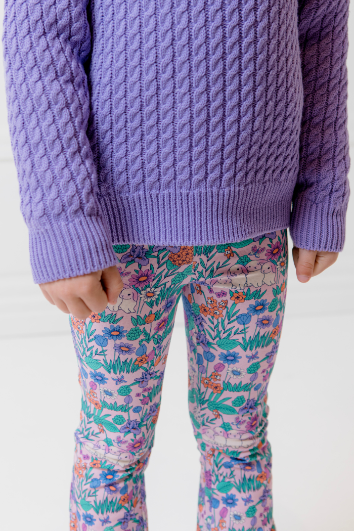 Daffodil Easter Flared Legging