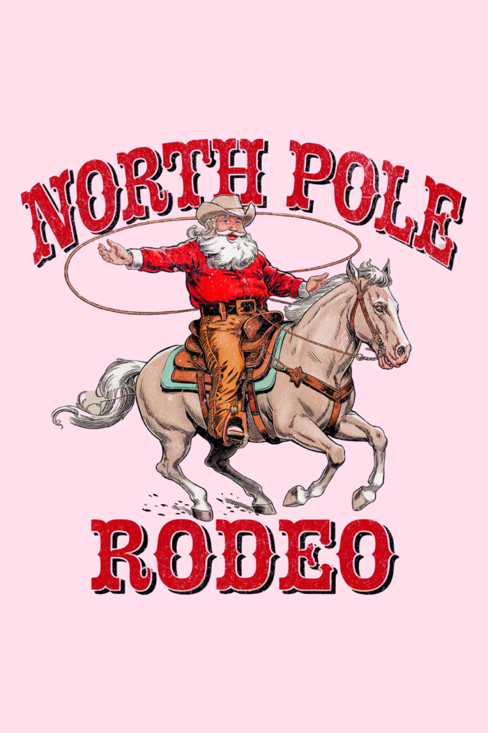 Rodeo Santa Tee - Pink