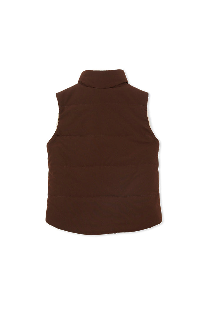 Chocolate Sherpa Puffer Vest