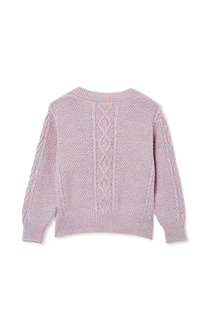 Fleck Cable Knit Cardigan
