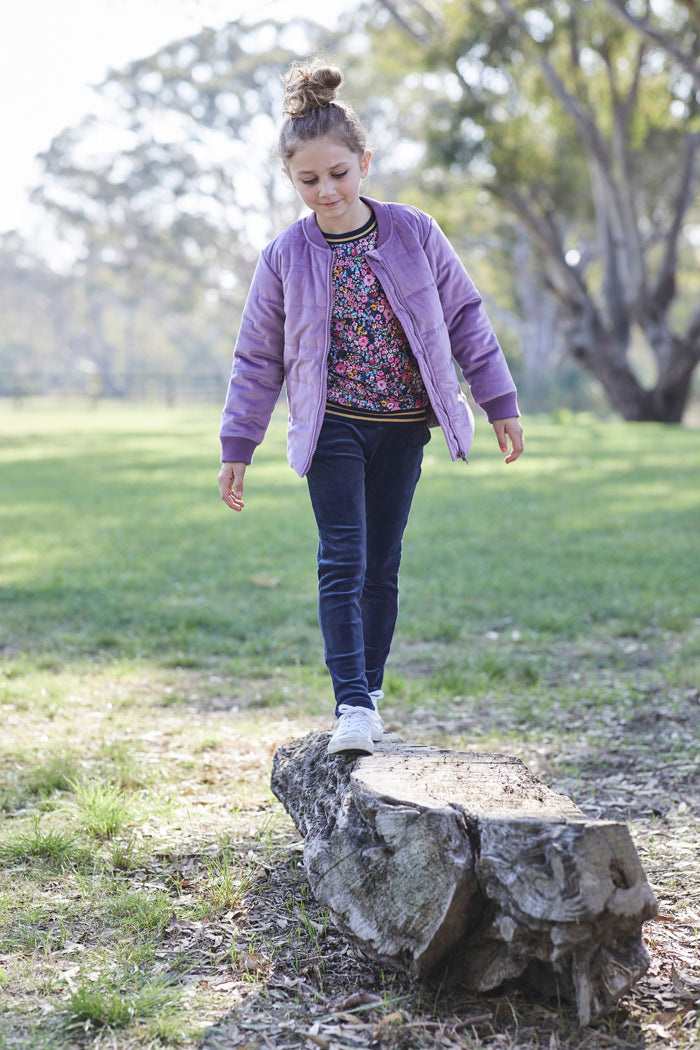 LILAC VELVET BOMBER